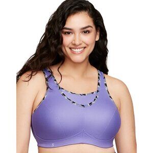 Glamorise‎ 44DD Full Figure Plus Size No Bounce Purple Wirefree Sports Bra